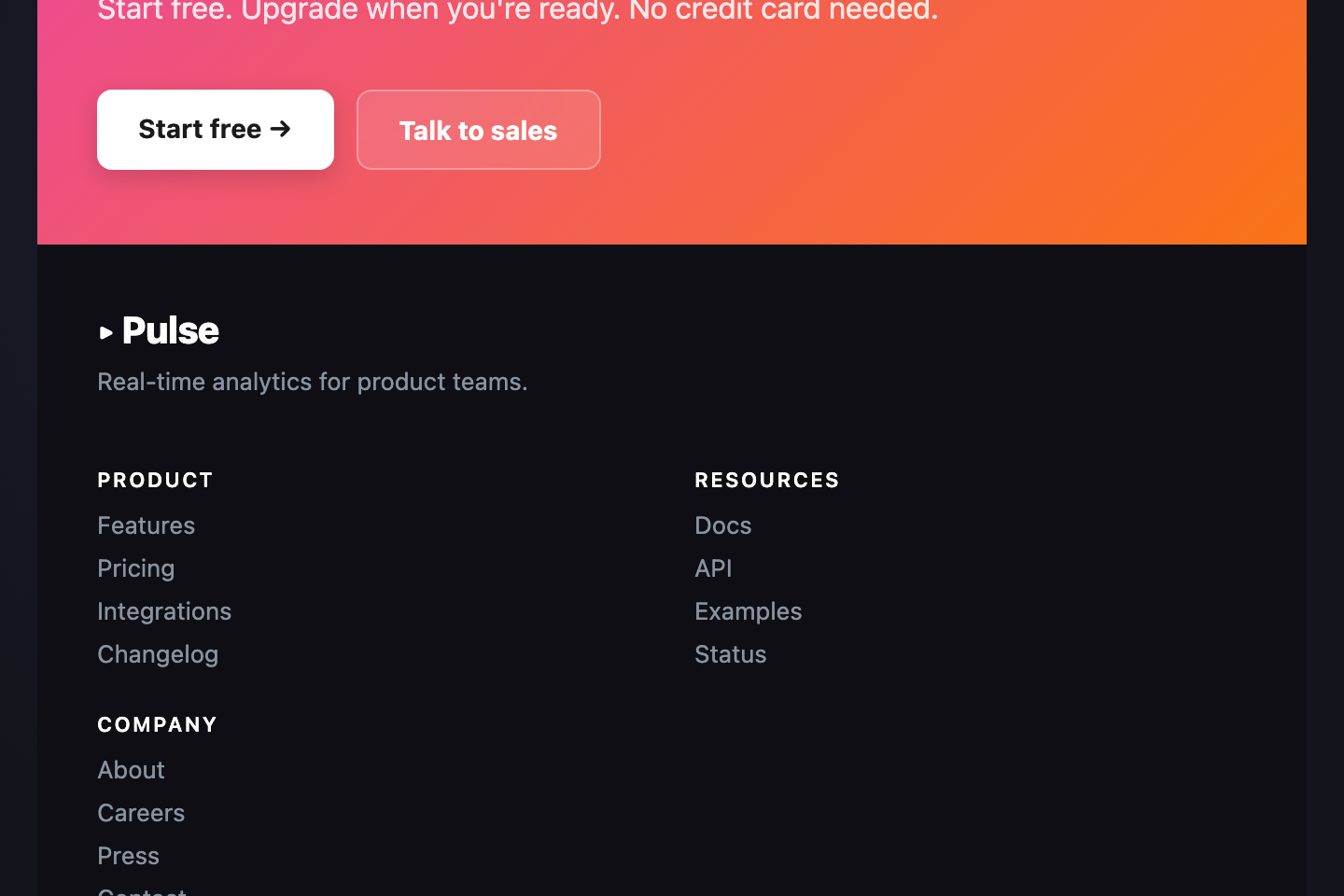 CTA Stripe — preview