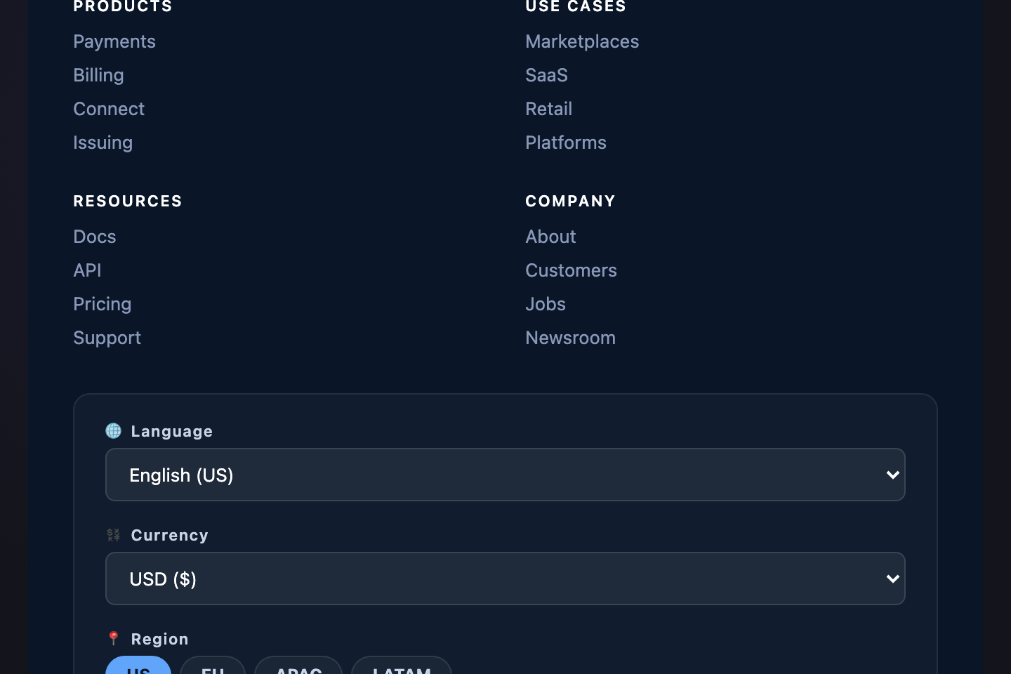 Globe Switcher — preview