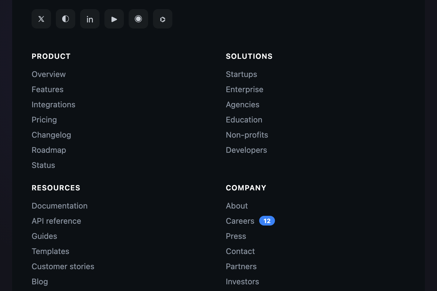 Mega Footer — preview