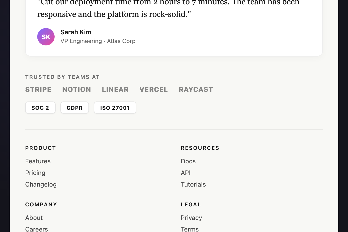 Trust Badge Footer — preview