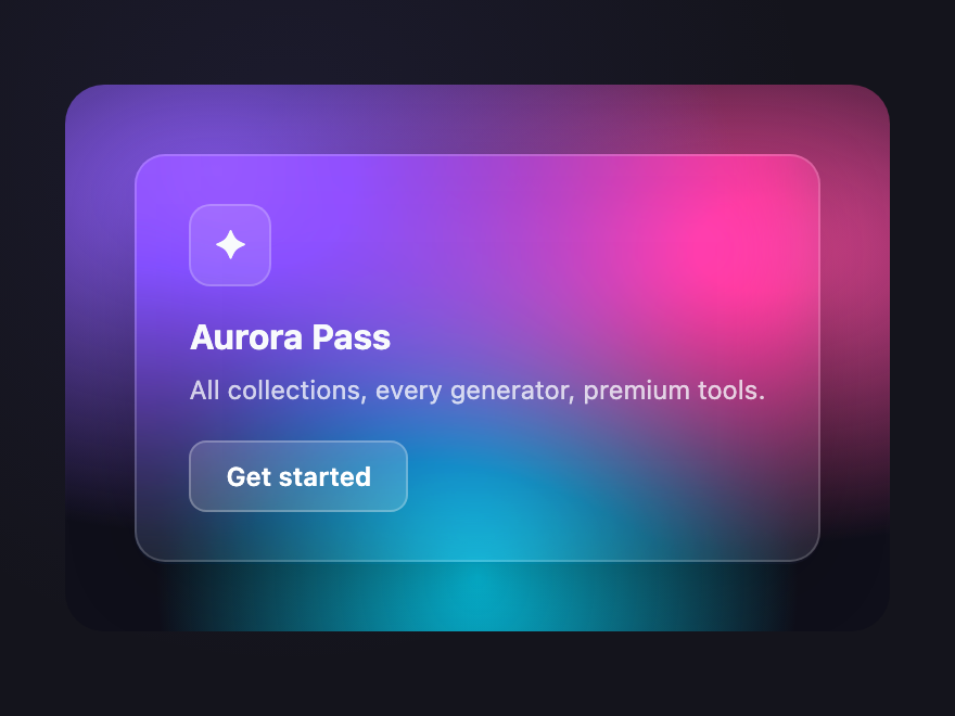 Glass Card — preview