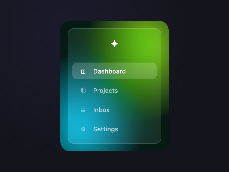 Glass Sidebar — preview
