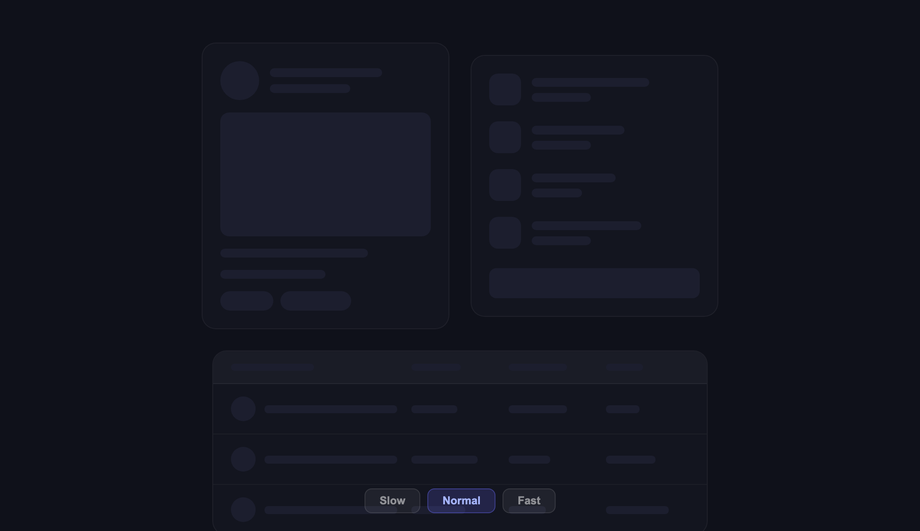 CSS Metallic Shimmer Skeleton Loader — preview