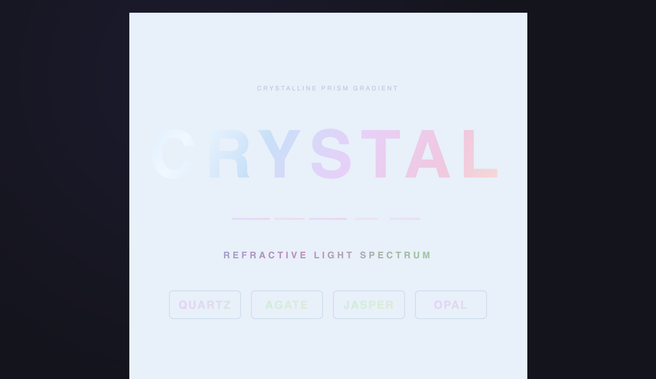 CSS Crystalline Prism Gradient Text — preview