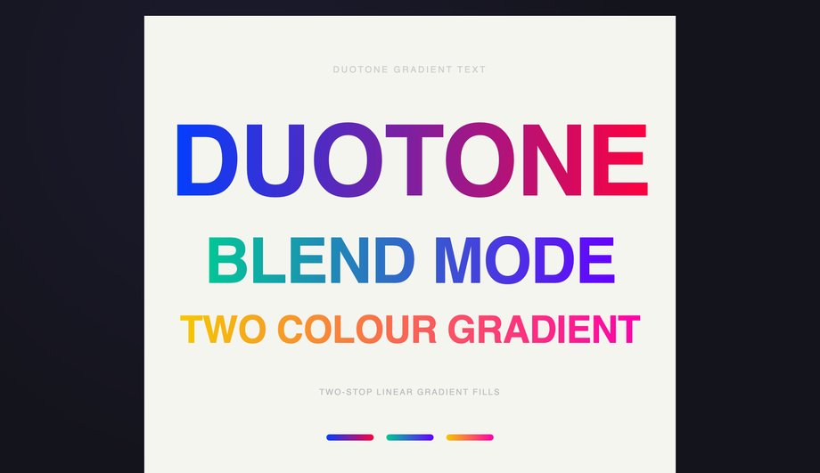 CSS Duotone Gradient Text Two-Colour Fill — preview