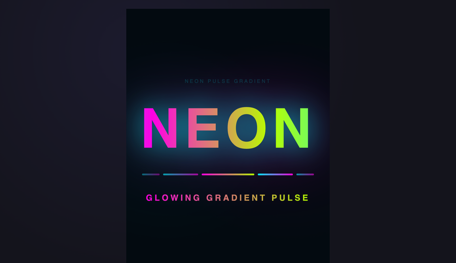 CSS Neon Pulse Gradient Text Glow — preview