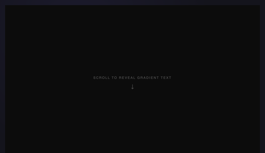 CSS Scroll Gradient Text Reveal on Scroll — preview