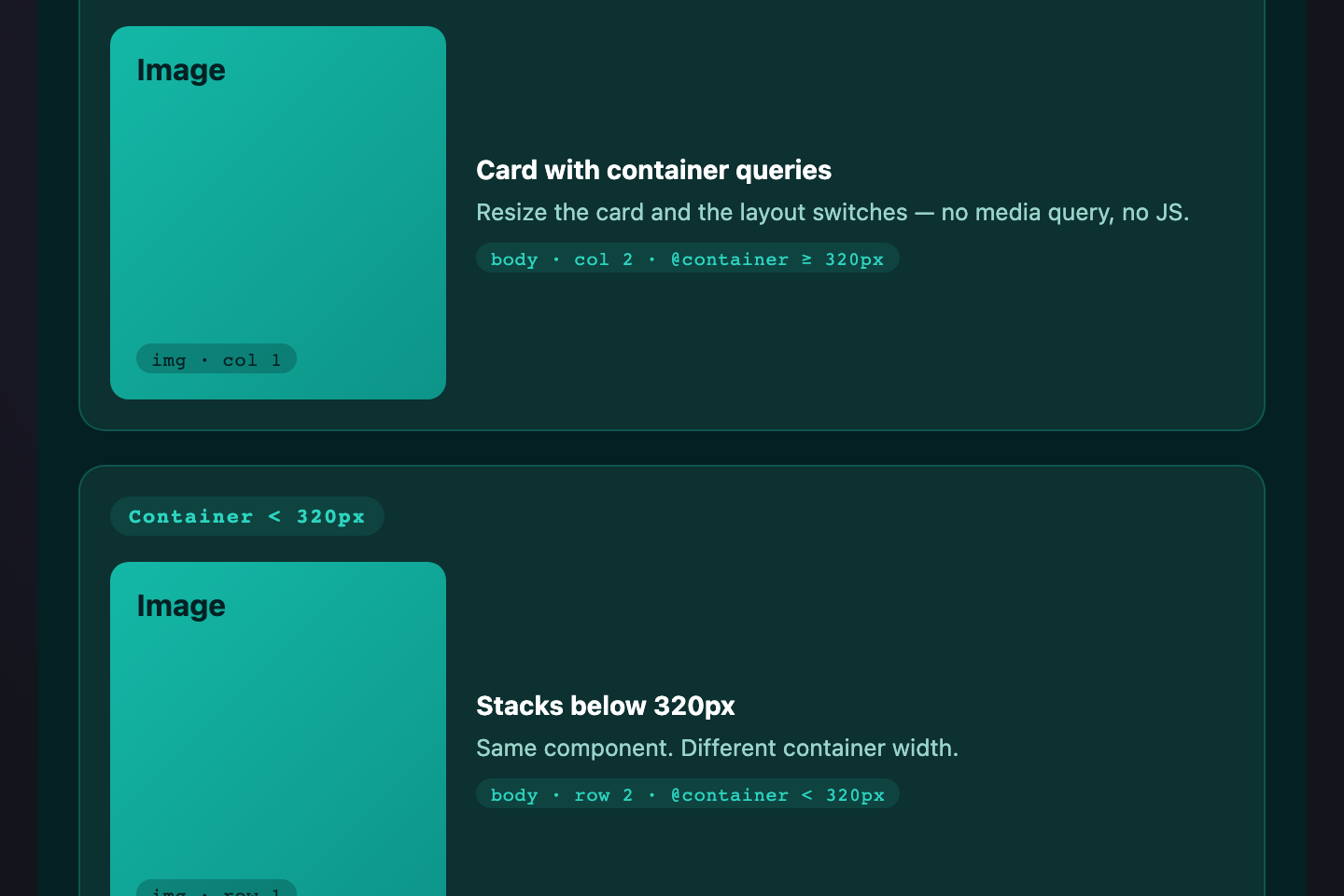 Container-Query Card — preview