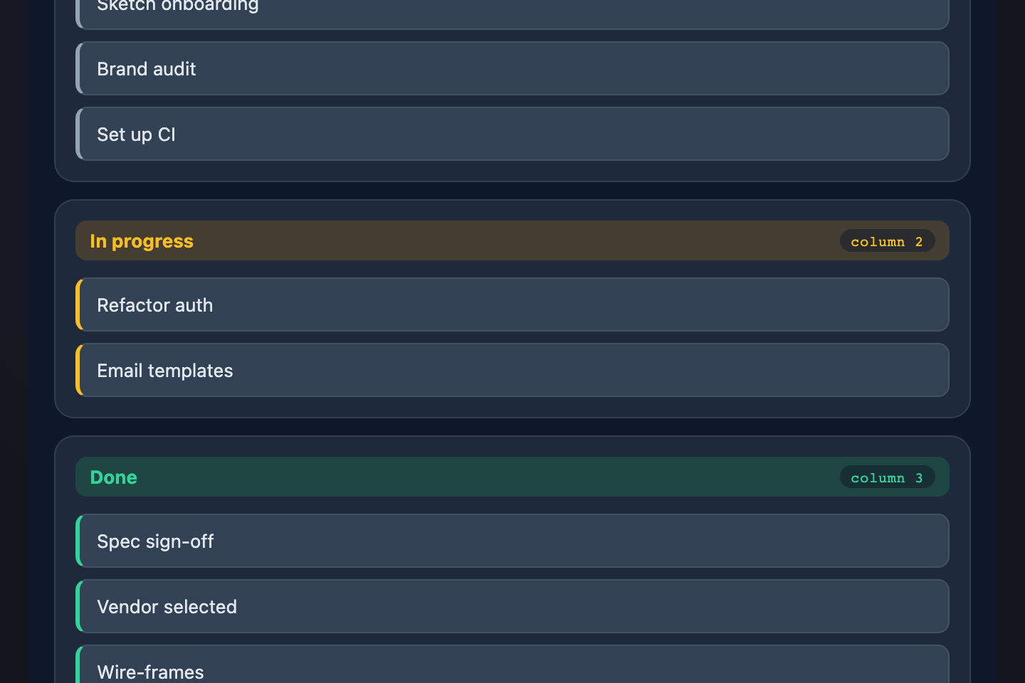 Kanban Board — preview