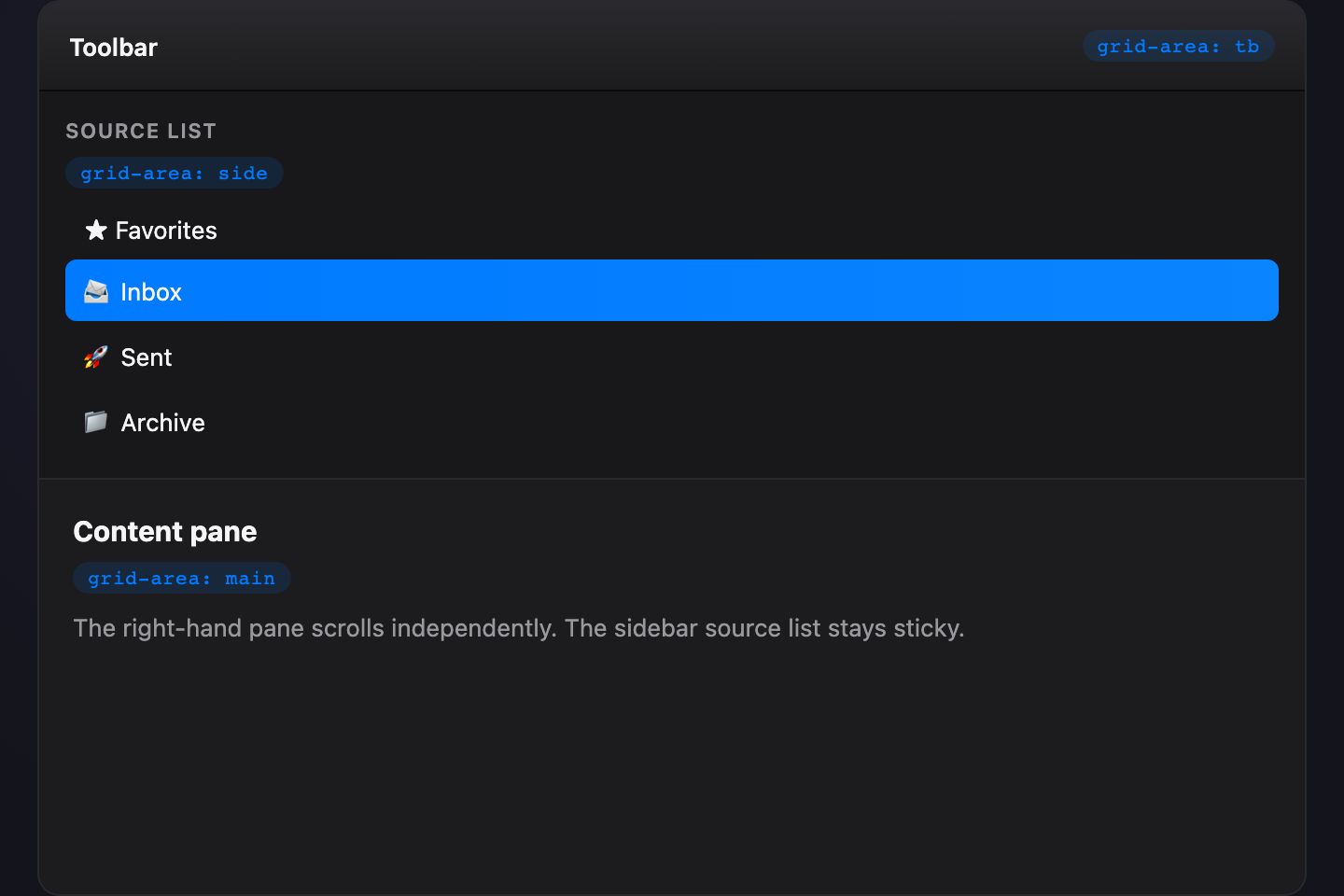 Mac App Sidebar — preview