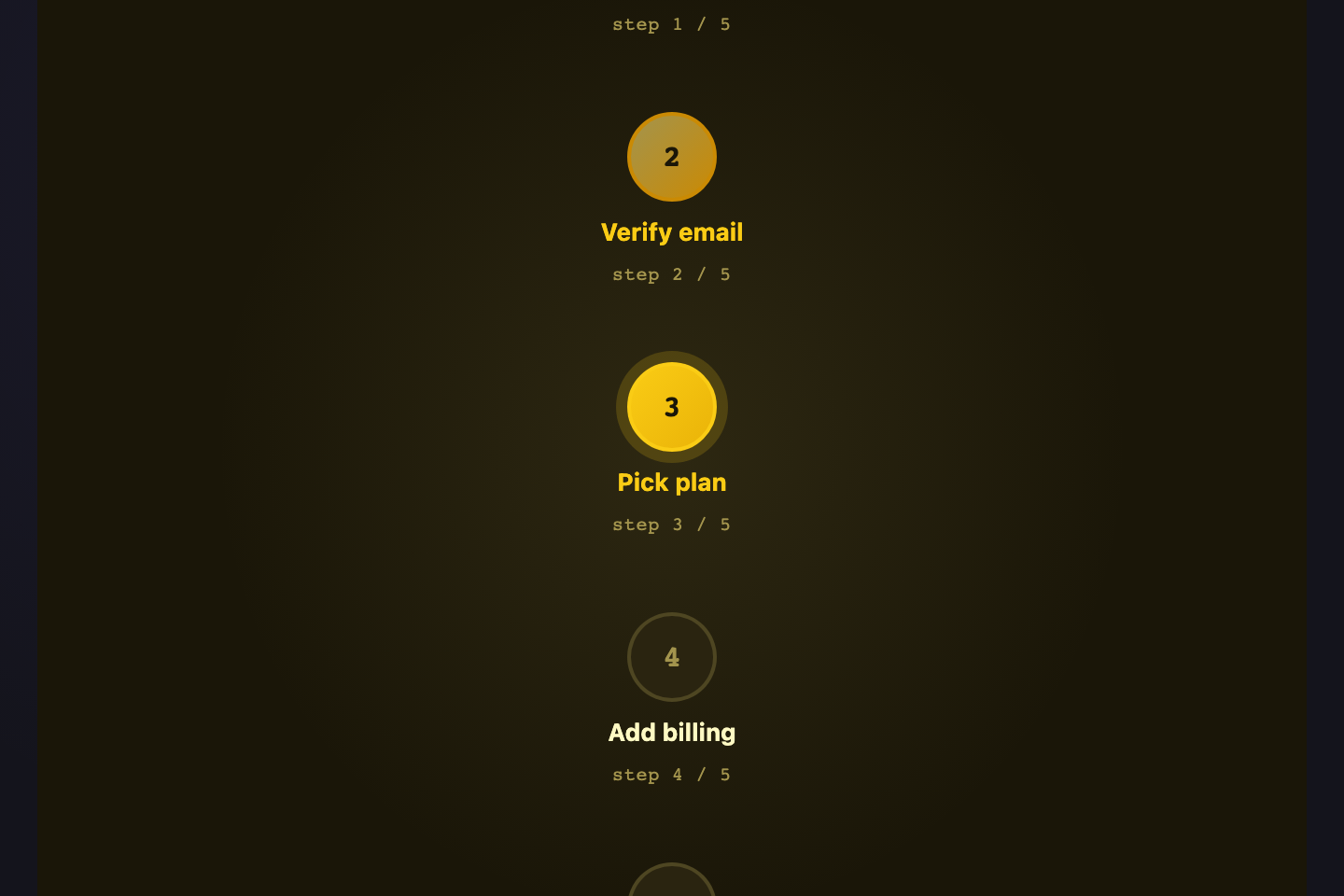 Numbered Steps Track — preview