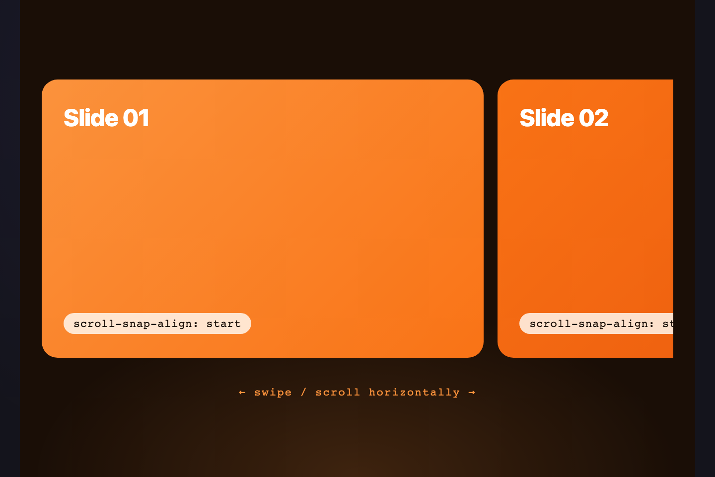 Scroll-Snap Slider — preview