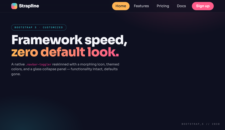 Bootstrap 5 Responsive Navbar with Hamburger — preview