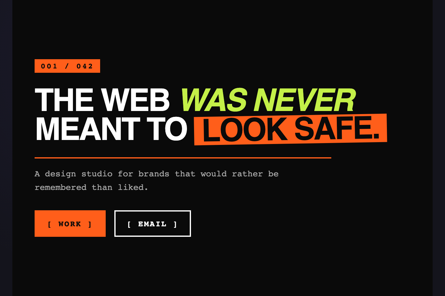 Brutalist Text-Only — preview
