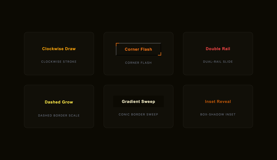 CSS Border Draw Hover Effect — preview