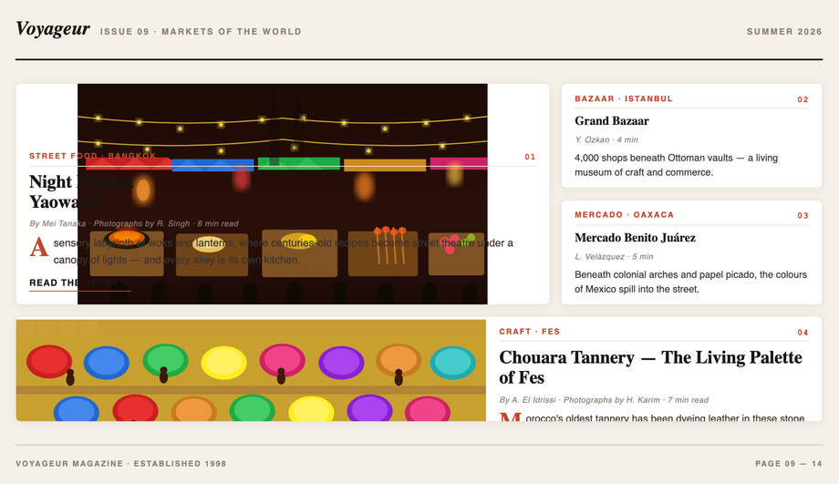 CSS Magazine Layout Gallery — preview