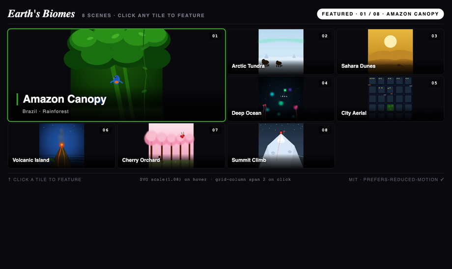 CSS Mosaic Zoom Gallery — preview