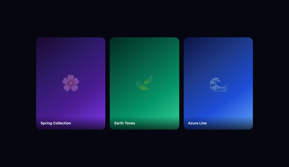 Glassmorphism Overlay on Image Hover — preview