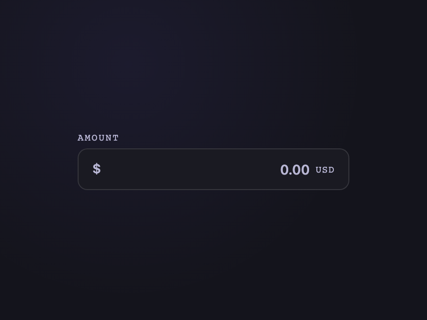 Currency Input — preview