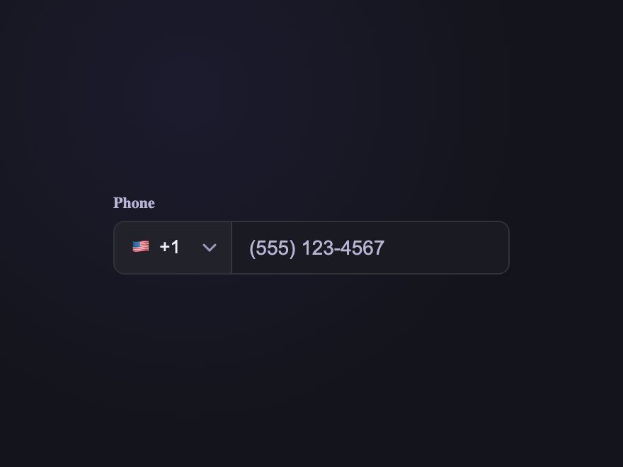 Phone with Country — preview
