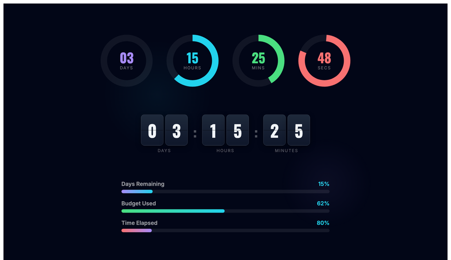CSS Countdown Timer Animation — preview