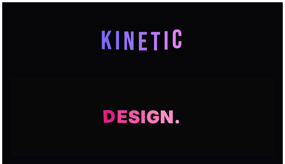 CSS Kinetic Typography Animation — preview