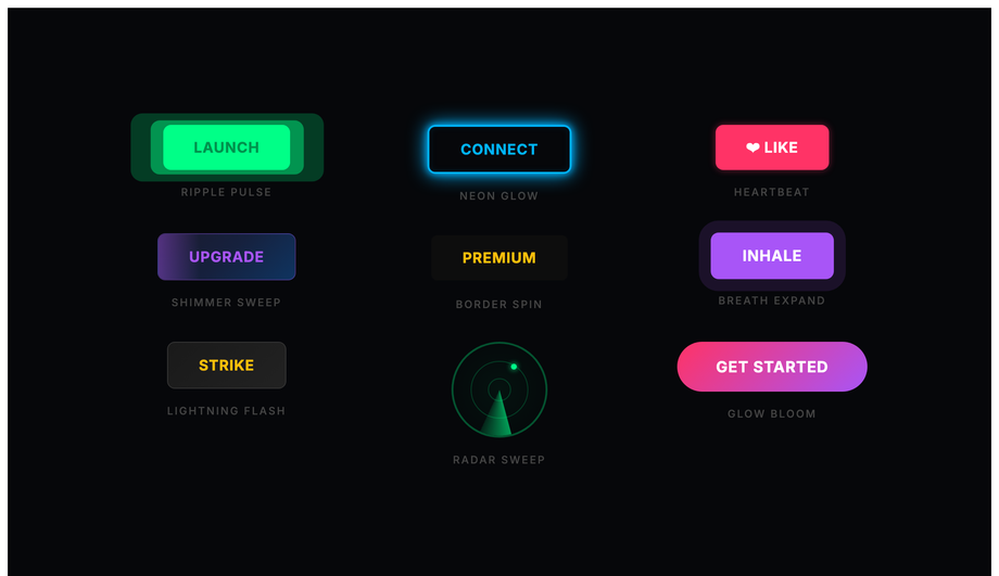 CSS Pulse Glow Animation Button — preview