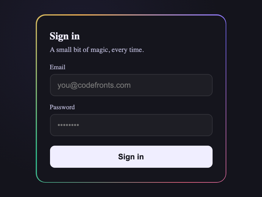 Animated Gradient Border — preview