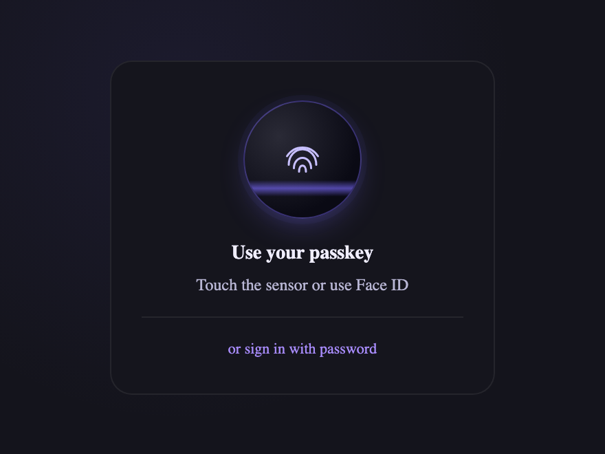 Biometric Prompt — preview
