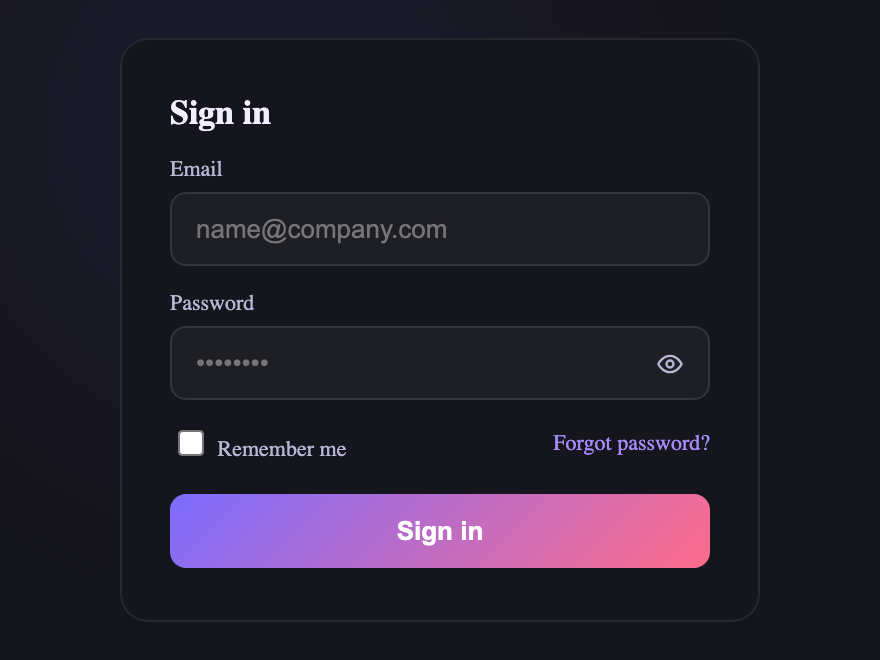 Show Password Toggle — preview