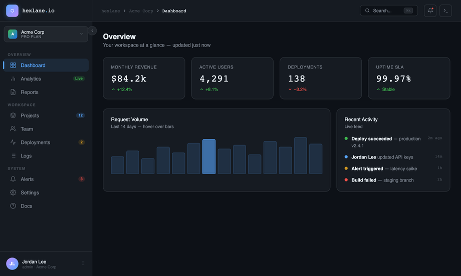 Vertical CSS Sidebar Navigation — preview