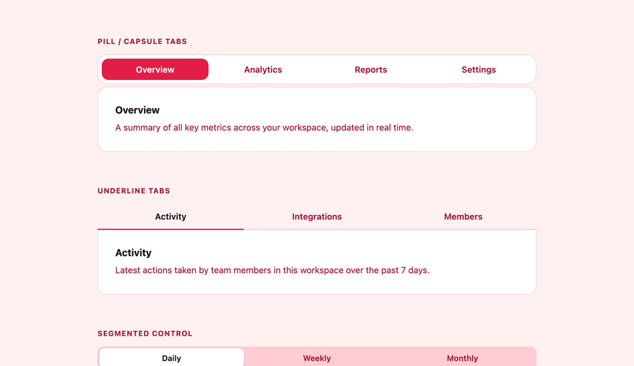 CSS Tab Navigation with Animated Indicator — preview