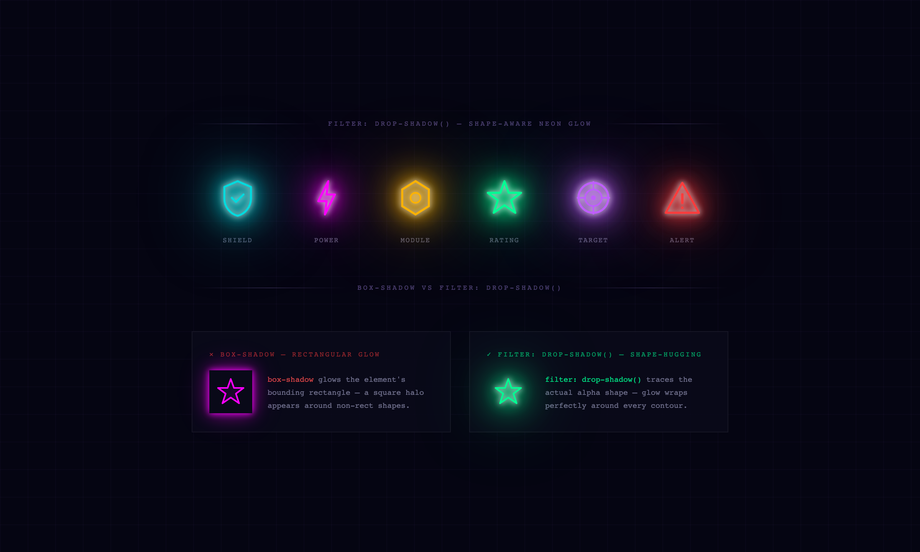 Neon SVG Icons — preview