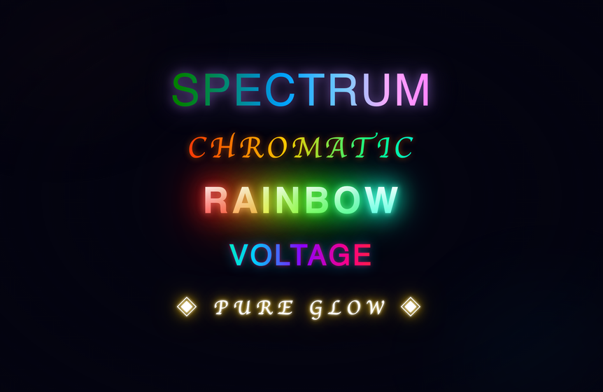 Rainbow Neon Text — preview