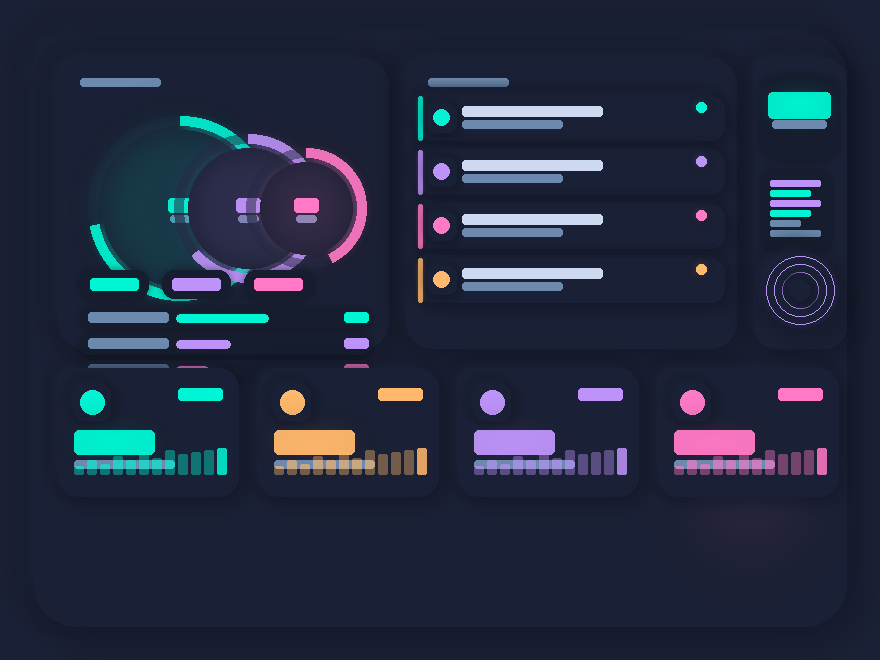 Dark Mode Neumorphism — preview