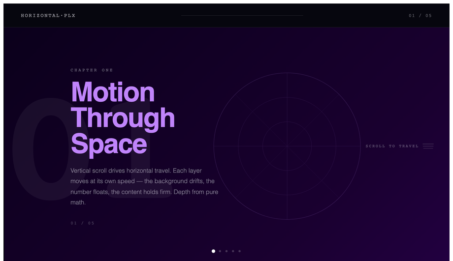 CSS Horizontal Parallax Scroll — preview