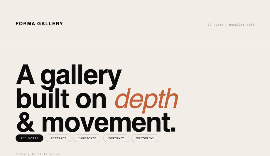 CSS Parallax Image Grid / Gallery — preview