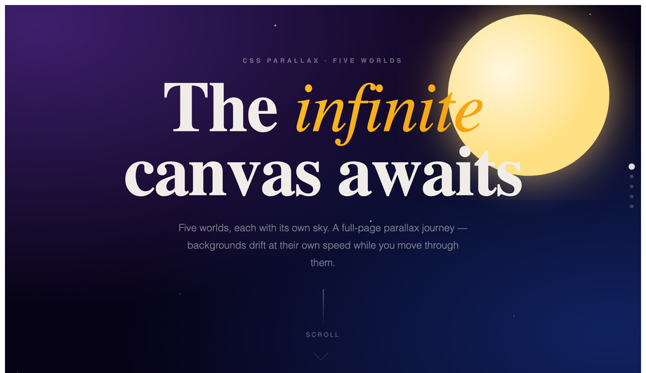 Multi-Scene Parallax Scrolling — preview