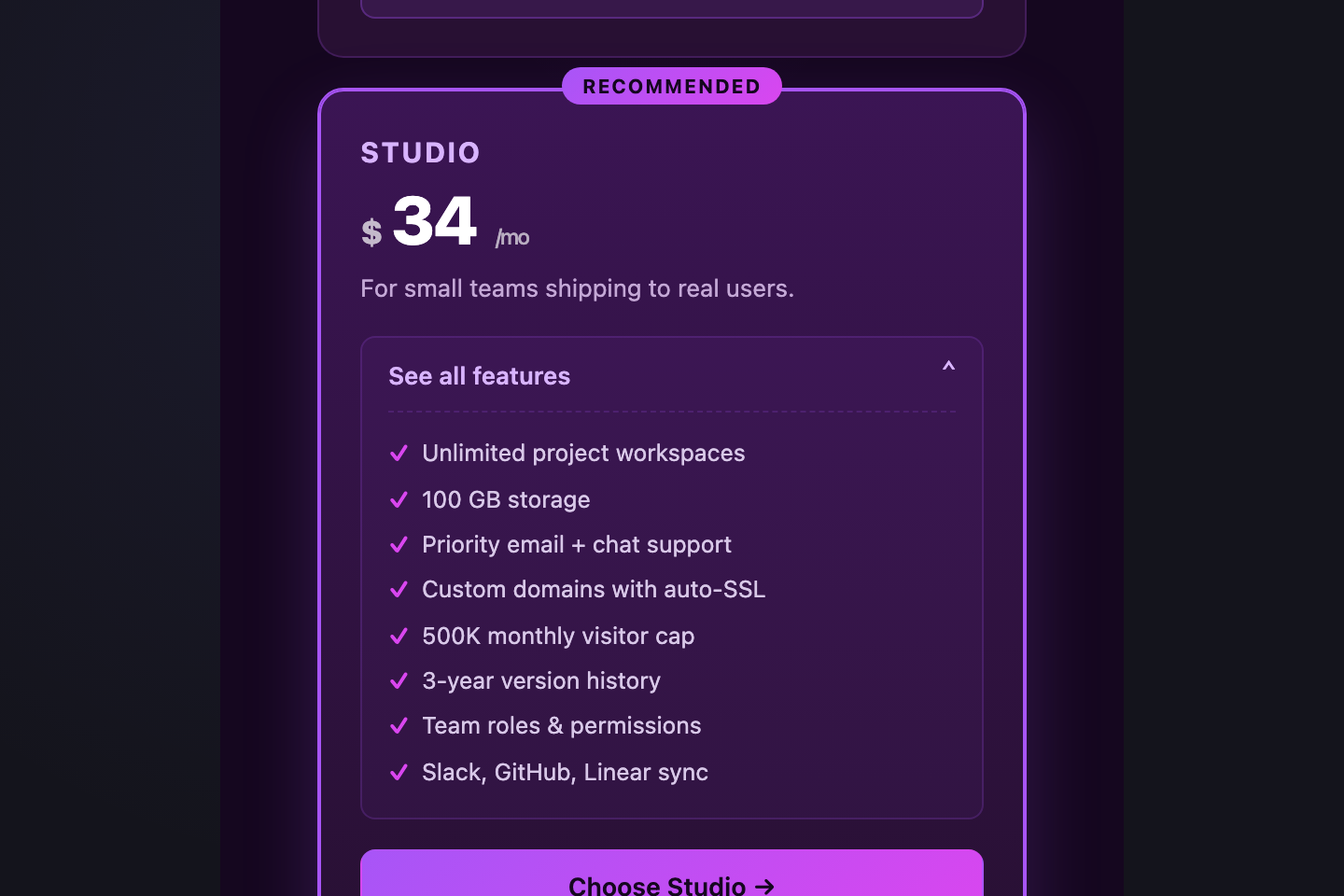 Feature Accordion Tiers — preview