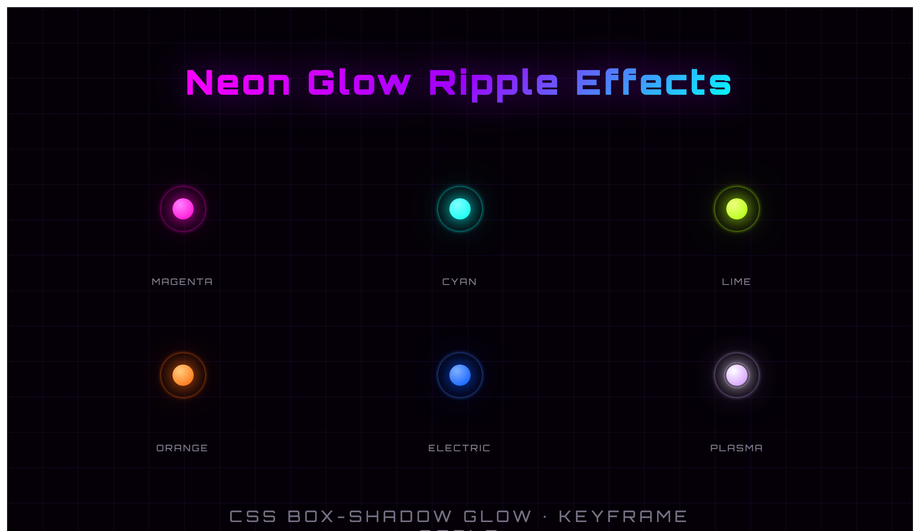 CSS Neon Glow Ripple Effect — preview