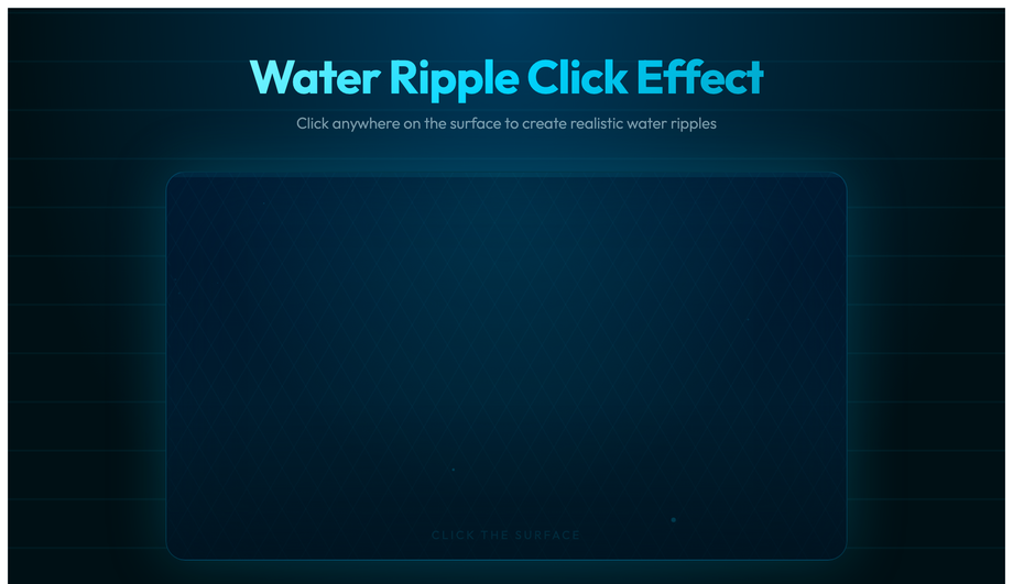 CSS Water Ripple Click Effect — preview