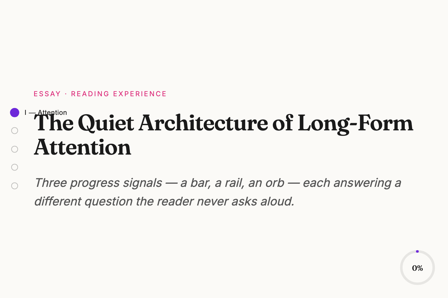 Triple Scroll Progress — preview
