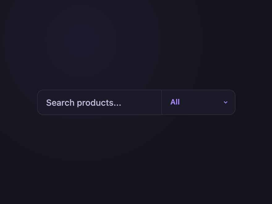Search + Filter — preview