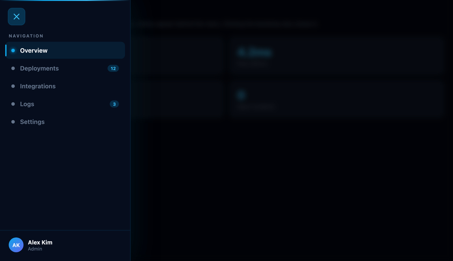 CSS Side Menu with Smooth Overlay — preview