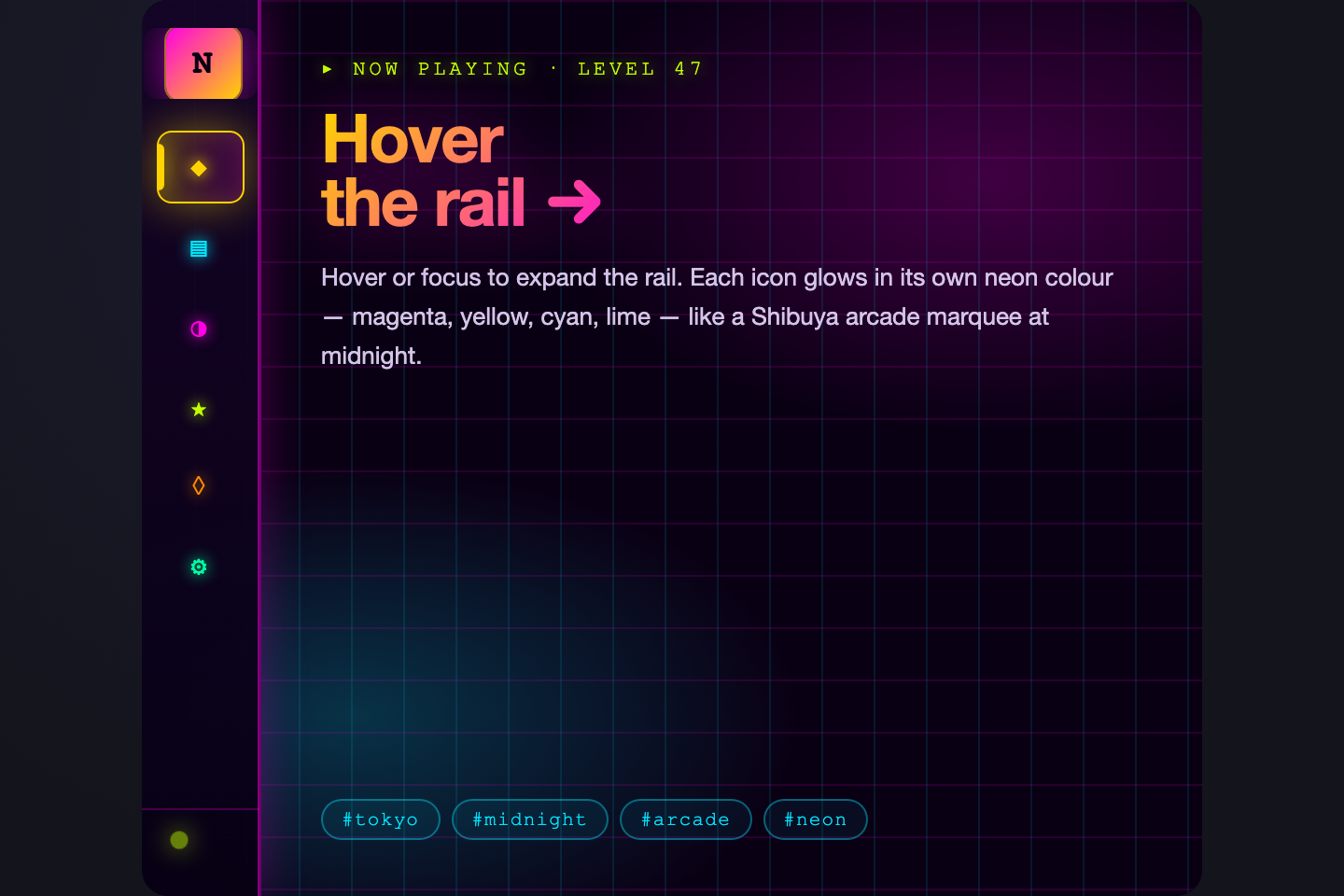 Mini Icon Rail — preview