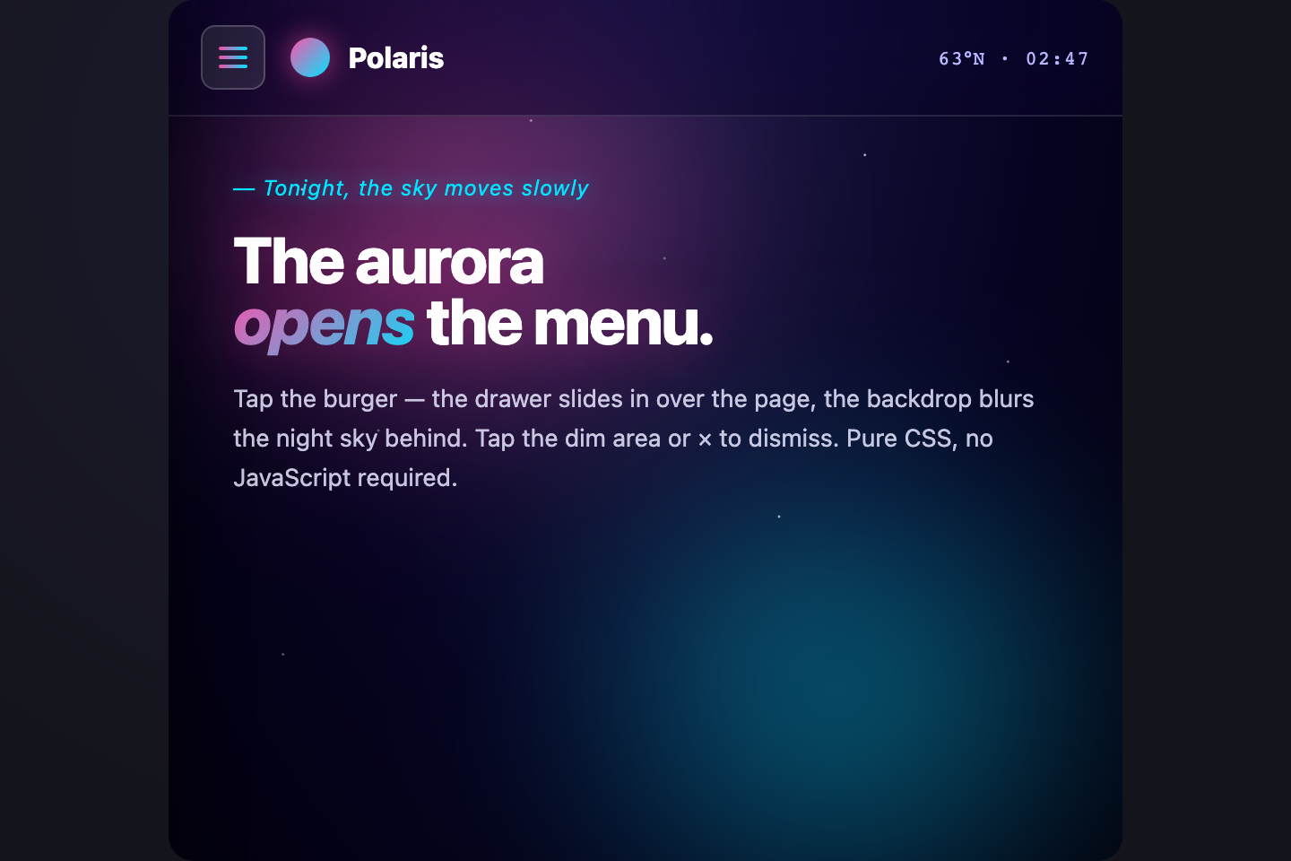 Overlay with Backdrop — preview