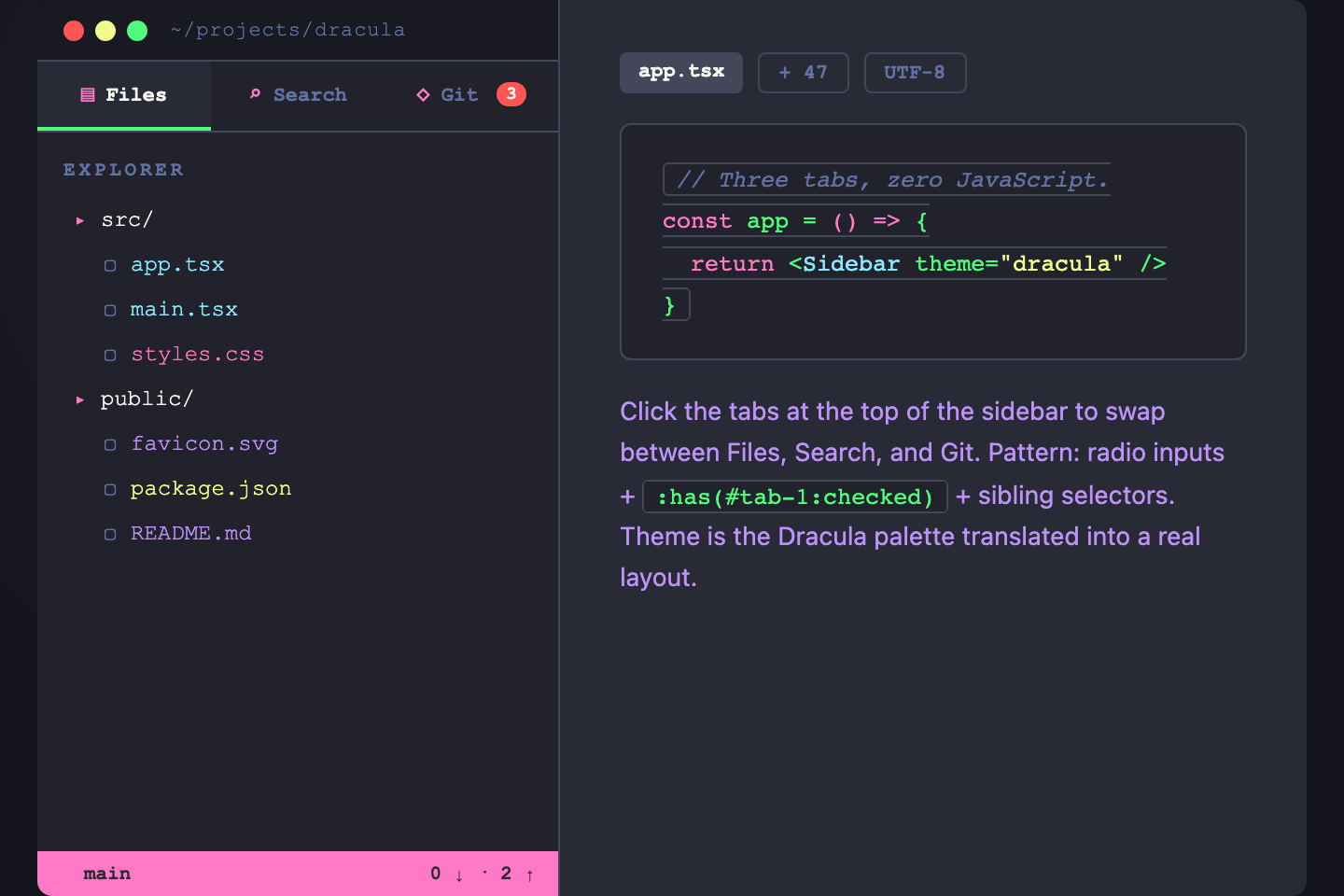 Tabbed Sidebar — preview