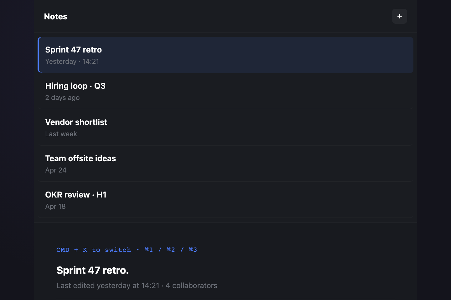Three-pane Workspace — preview