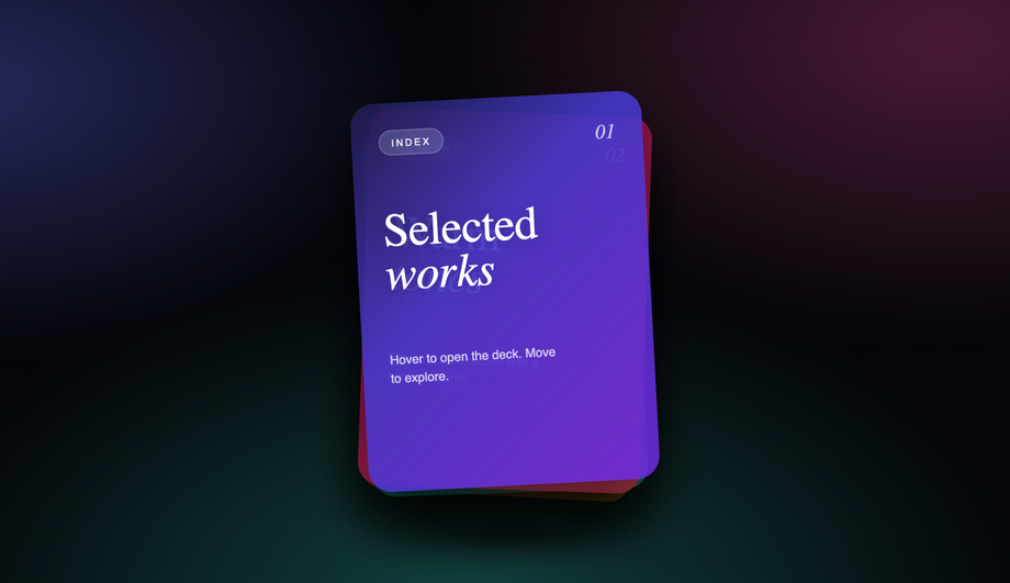 CSS Stacked Cards Hover Reveal — preview