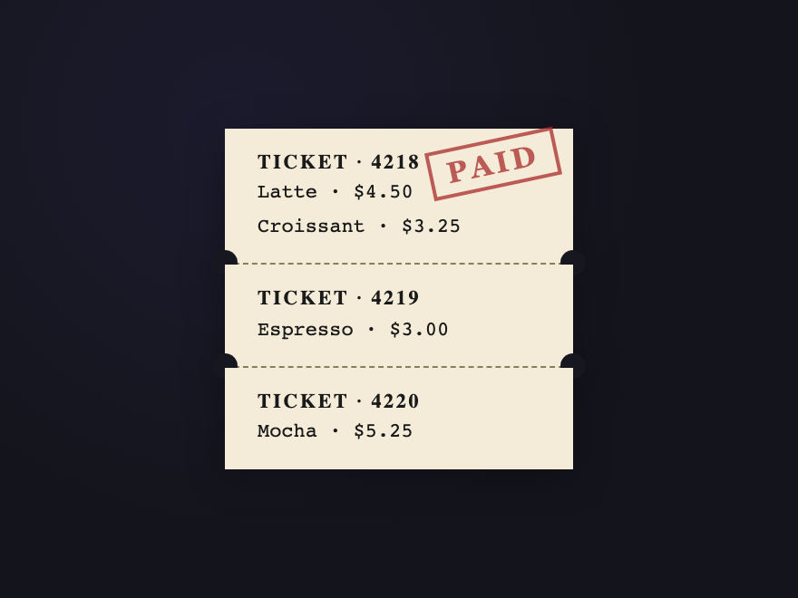 Receipt Roll — preview